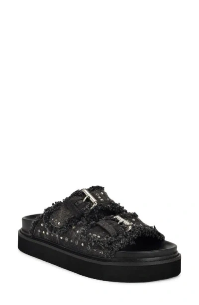 Nine West Eleny Platform Slide Sandal In Light Gray 050