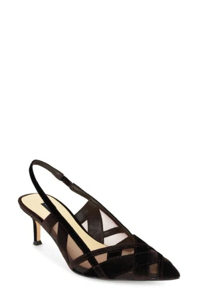 Nine West Ellite Slingback Pump In Brown