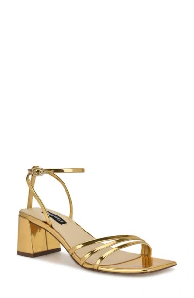 Nine West Embae Ankle Strap Sandal In Gold