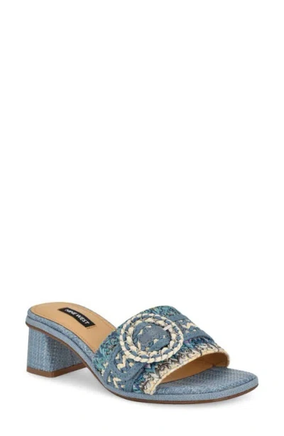 Nine West Ending Sandal In Medium Blue