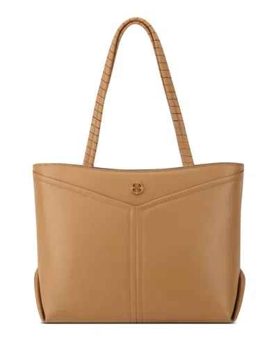 Nine West Erina Triple Compartment Tote Bag In Dark Camel