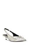 Nine West Evaa Slingback Pointed Toe Kitten Heel Pump In Pink