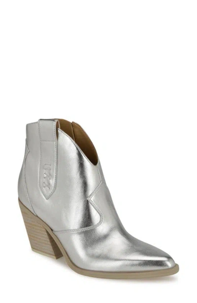 Nine West Fainay Bootie In Silver