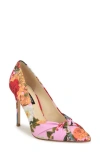 Nine West Fresh Pointed Toe Pump In Medium Pink