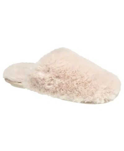 Nine West Faux Fur Closed Scuff Slipper In Multi