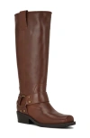 Nine West Women's Fawsta Tall Square Toe Boots In Brown