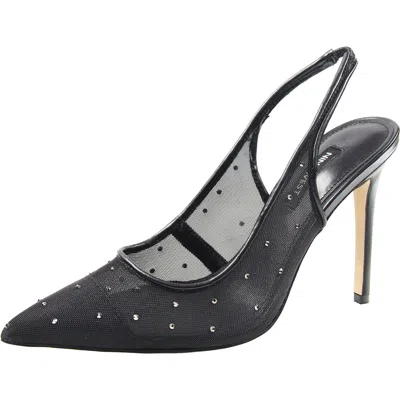 Nine West Feather 2 Womens Mesh Rhinestone Pumps In Black