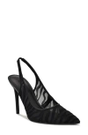 Nine West Feather Pointed Toe Slingback Pump In Black