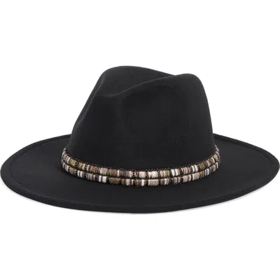 Nine West Felt Panama Hat In Black