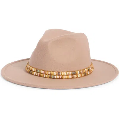 Nine West Felt Panama Hat In Brown