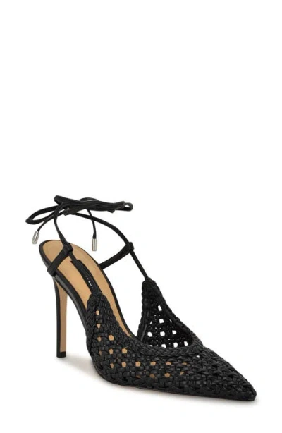 Nine West Fessla Ankle Wrap Pointed Toe Pump In Black