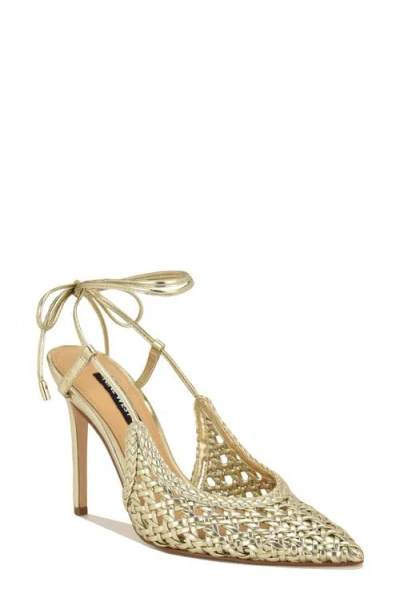 Nine West Fessla Ankle Wrap Pointed Toe Pump In Multi