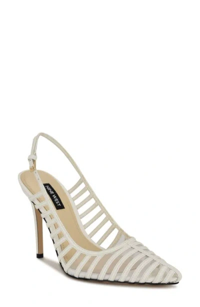 Nine West Filane Pointed Toe Pump In White