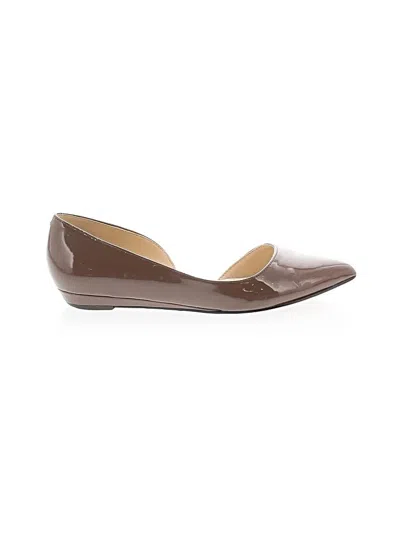 Pre-owned Nine West Flats In Brown