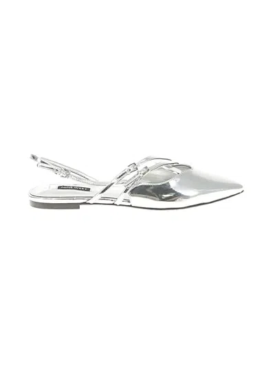Pre-owned Nine West Flats In Silver