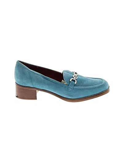 Pre-owned Nine West Flats In Teal