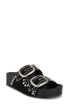 Nine West Flinne Studded Platform Sandal In Black