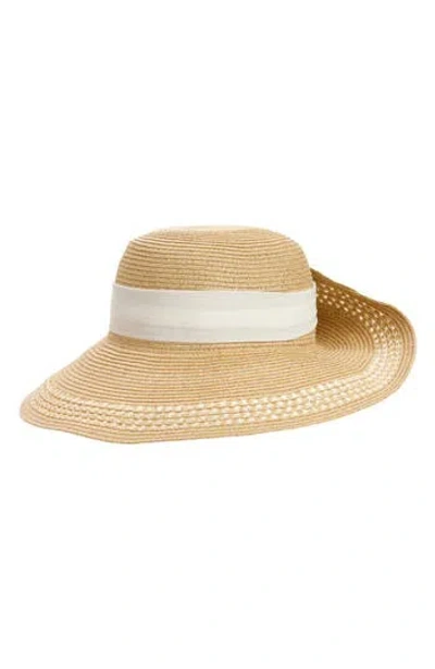 Nine West Flip Up Floppy Hat In Orange