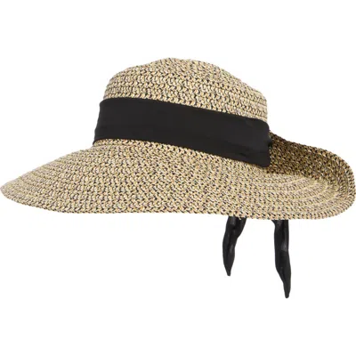 Nine West Flip Up Floppy Straw Sun Hat In Red