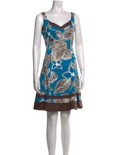 Pre-owned Nine West Floral Print Mini Dress In Multi