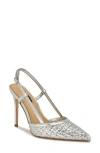 Nine West Floree Pointed Toe Slingback Pump In Silver