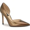 Nine West Folowe Half D'orsay Pump In Gold