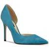 Nine West Folowe Womens Pointed Toe Leather Pumps In Green
