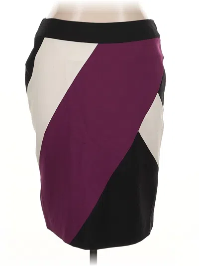Pre-owned Nine West Formal Skirt In Burgundy