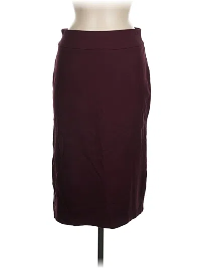 Pre-owned Nine West Formal Skirt In Burgundy
