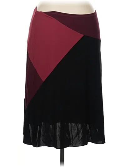 Pre-owned Nine West Formal Skirt In Burgundy