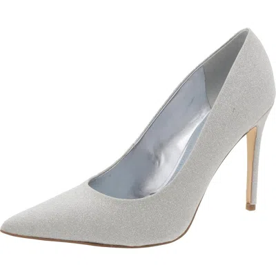 Nine West Fresh 3 Womens Padded Insole Patent Pumps In Silver