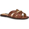 Nine West Gabie Slide Sandal In Medium Brown