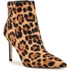 Nine West Gabria 5 Womens Calf Hair Pointed Toe Ankle Boots In Leopard