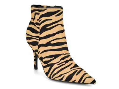 Nine West Galz Pointed Toe Bootie In Animal Print