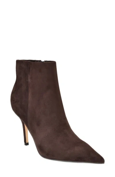 Nine West Galz Pointed Toe Bootie In Brown