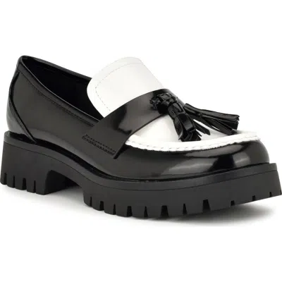 Nine West Garry Platform Tassel Loafer In Black