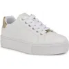 Nine West Gatsby Platform Sneaker In White/white/platino