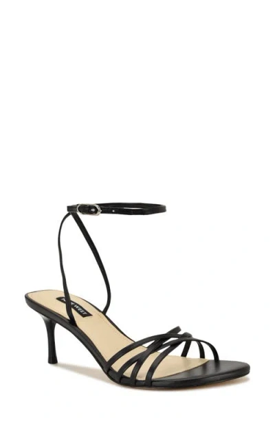Nine West Gazey Ankle Strap Sandal In Black