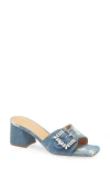 Nine West Geanila Slide Sandal In Light Blue