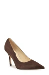 Nine West Gemmha Pointed Toe Pump In Brown