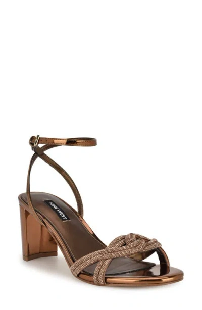 Nine West Genner Ankle Strap Sandal In Bronze