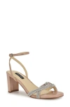 Nine West Genner 5 Womens Patent Slip On Ankle Strap In Light Natural