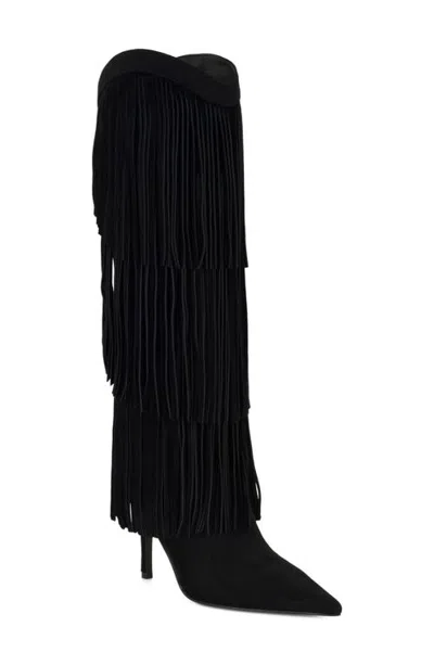 Nine West Genviv Fringe Knee High Boot In Multi