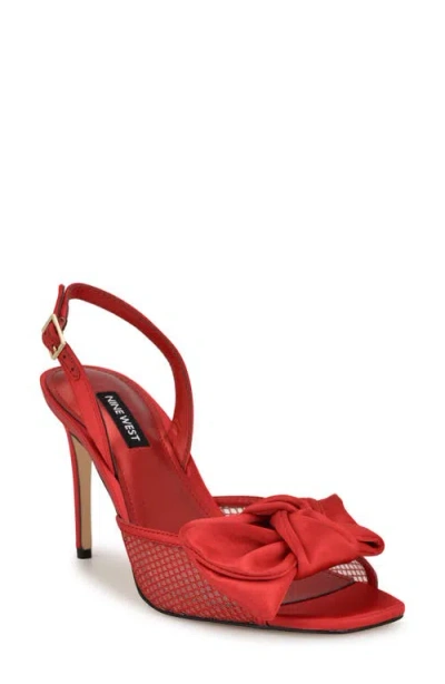 Nine West Gergia Slingback Sandal In Medium Red