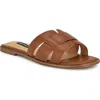 Nine West Geena Slide Sandal In Dark Natural