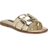 Nine West Geena Slide Sandal In Gold