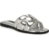 Nine West Germani Slide Sandal In Silver
