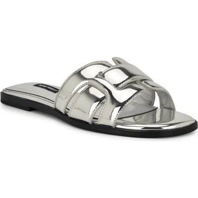 Nine West Germani Slide Sandal In Silver