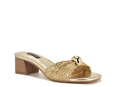 Nine West Gerry Block Heel Sandal In Multi