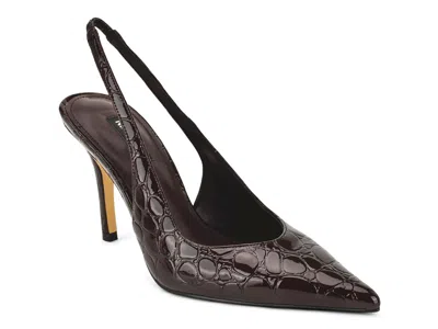 Nine West Gerts Slingback Pointed Toe Pump In Brown